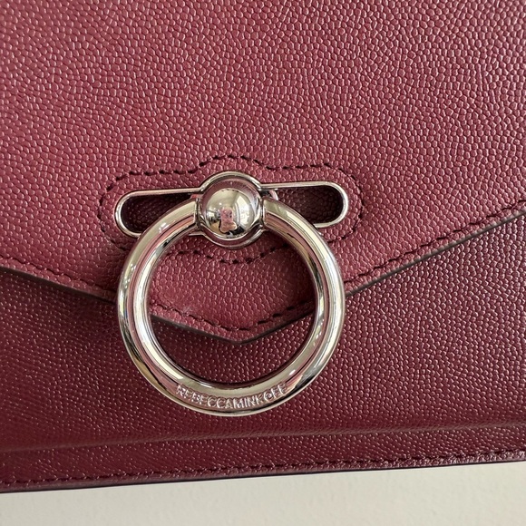 Rebecca Minkoff Jean Crossbody Chain Strap Mini Purse in Burgundy - Picture 5 of 16